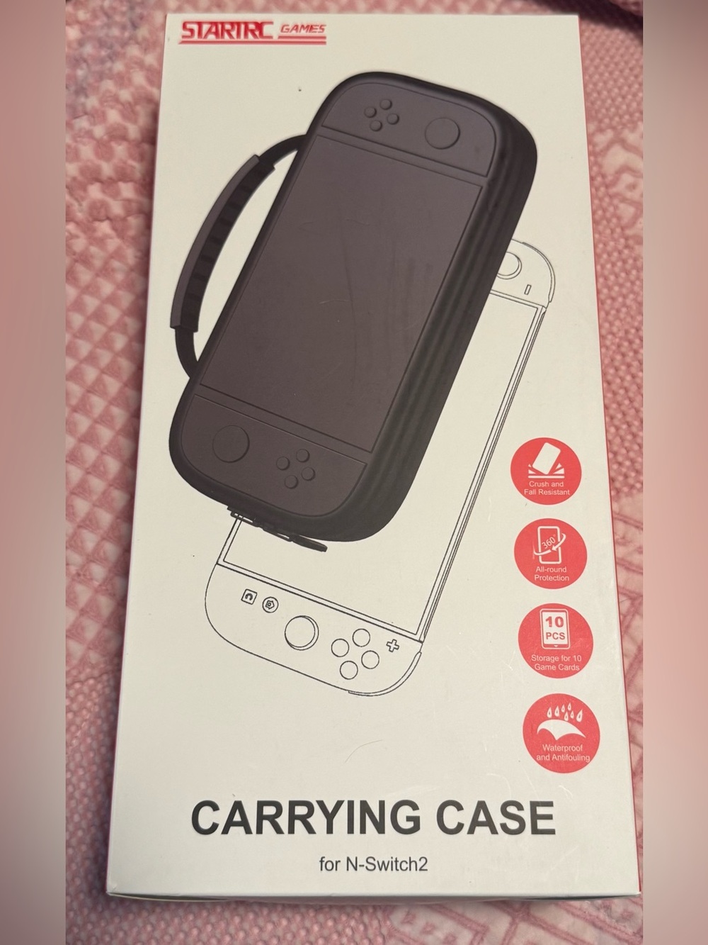 Starirc Black Carrying Case for N-Switch2 Handheld Console